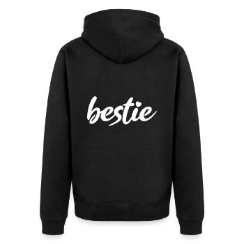 Meilleurs meilleurs cœurs - Veste à capuche bio Premium Unisexe - noir - Dos - Nico (187cm)