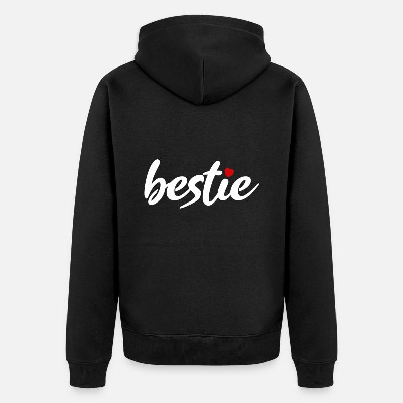 Meilleurs meilleurs cœurs - Veste à capuche bio Premium Unisexe - noir