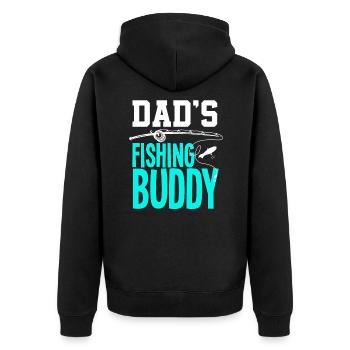 Drôle de pêcheur Pêcheur Fils Père Pêcheur Cadeau - Veste à capuche bio Premium Unisexe - noir - Dos - Nico (187cm)