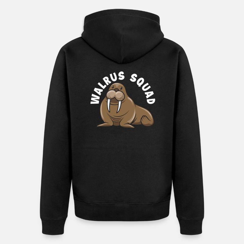Équipe Walrus Walrus WalrusEs Cadeau - Veste à capuche bio Premium Unisexe - noir