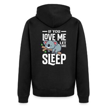 Drôle de koala endormi Koala Cadeau d’ours - Veste à capuche bio Premium Unisexe - noir - Dos - Nico (187cm)