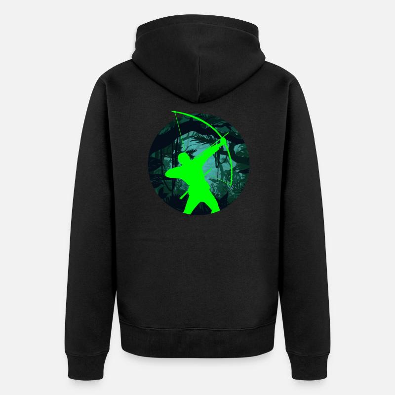 Drôle de cadeau archer archer - Veste à capuche bio Premium Unisexe - noir