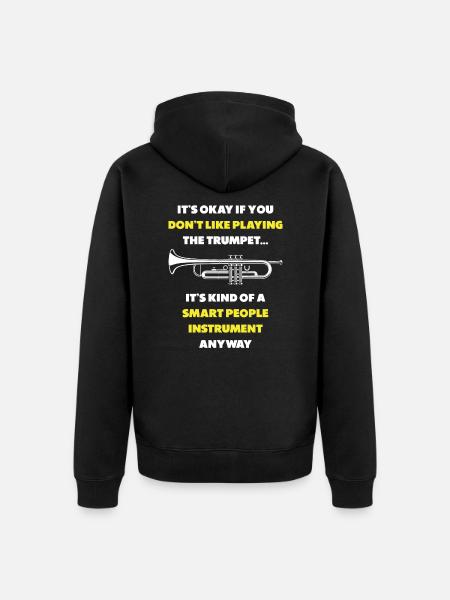 Trumpet - Unisex Premium Organic Zip Hoodie - black