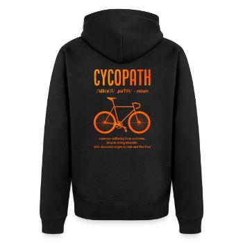 Bicycle Cyclists Cyclists Bikers - Unisex Premium Organic Zip Hoodie - black - Back - Nico (187cm)
