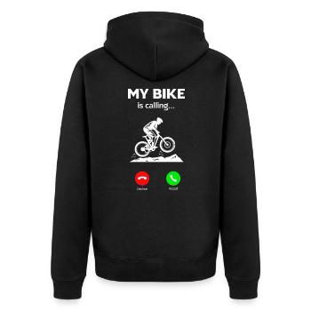 Bicycle Cyclists Cyclists Bikers - Unisex Premium Organic Zip Hoodie - black - Back - Nico (187cm)