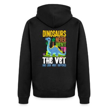 Drôle de vétérinaire vétérinaire Vétérinaire Cadeau - Veste à capuche bio Premium Unisexe - noir - Dos - Nico (187cm)