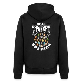 Drôle de vétérinaire vétérinaire Vétérinaire Cadeau - Veste à capuche bio Premium Unisexe - noir - Dos - Nico (187cm)