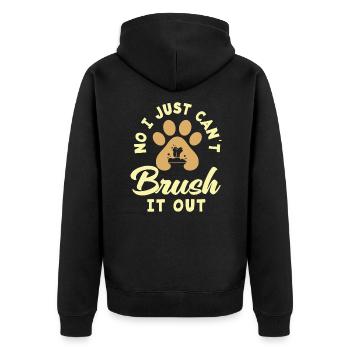 Dog Groomer Dog Groomer Dog Salon Dog Groomer - Unisex Premium Organic Zip Hoodie - black - Back - Nico (187cm)