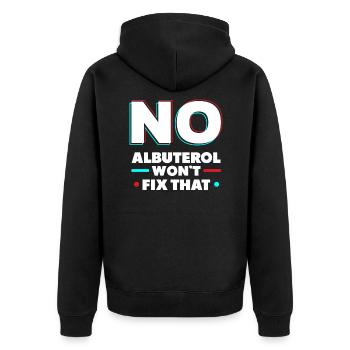 Funny Respiratory Therapist Respiratory Therapy - Unisex Premium Organic Zip Hoodie - black - Back - Nico (187cm)