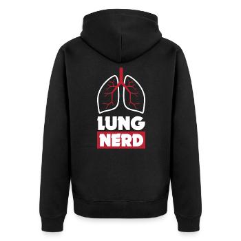 Funny Respiratory Therapist Respiratory Therapy - Unisex Premium Organic Zip Hoodie - black - Back - Nico (187cm)