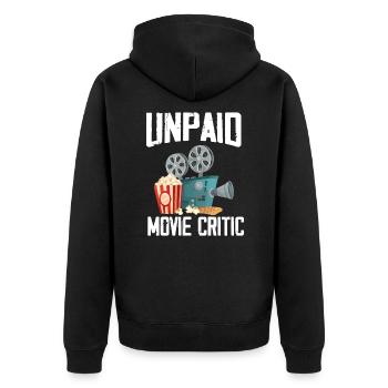 Cinéma Nuit Cinéma Popcorn Films Critiques de cinéma - Veste à capuche bio Premium Unisexe - noir - Dos - Nico (187cm)