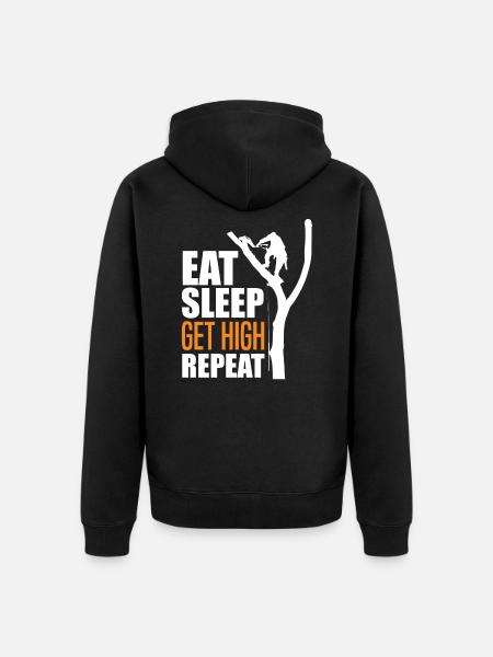 Baumpfleger Baumkletterer Baumpflege - Unisex Premium Bio Zip Hoodie - Schwarz