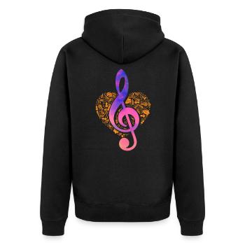 Music Musicians Singing Singer Singer Musician - Unisex Premium Organic Zip Hoodie - black - Back - Nico (187cm)
