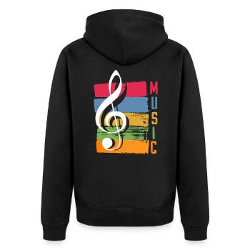 Music Musicians Singing Singer Singer Musician - Unisex Premium Organic Zip Hoodie - black - Back - Nico (187cm)