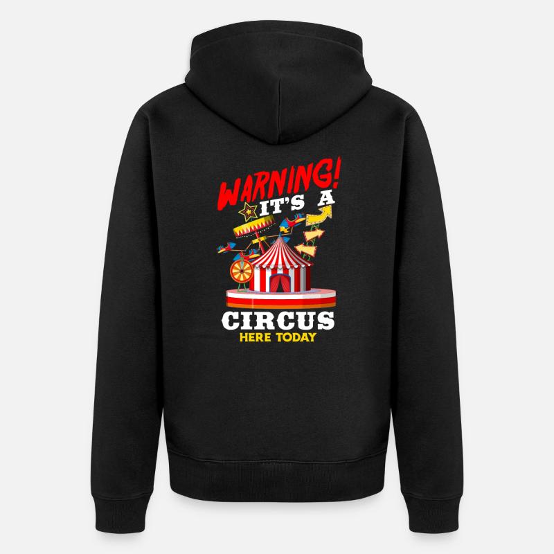 Fête d’anniversaire de cirque - Veste à capuche bio Premium Unisexe - noir