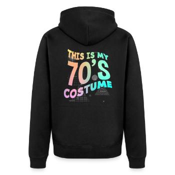 Tenue de fête des années 70 Costume de fête des années 70 - Veste à capuche bio Premium Unisexe - noir - Dos - Nico (187cm)