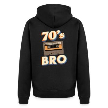 Tenue de fête des années 70 Costume de fête des années 70 - Veste à capuche bio Premium Unisexe - noir - Dos - Nico (187cm)