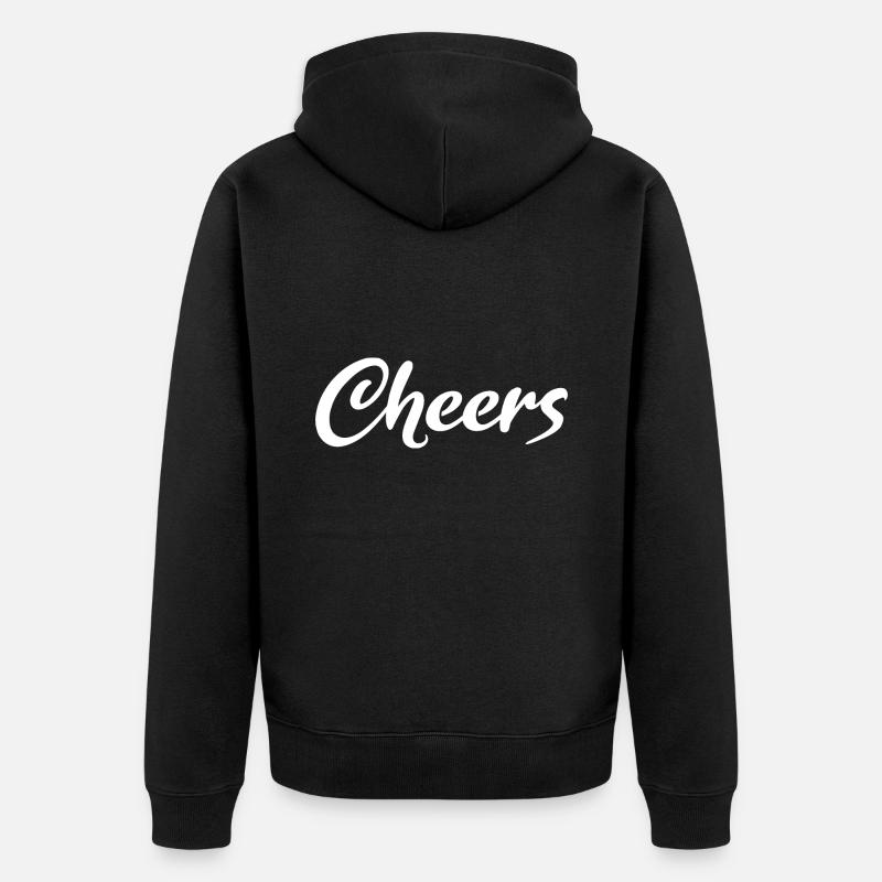 Cheers - Unisex Premium Bio Zip Hoodie - Schwarz