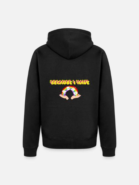 Neurodivergent Queen - Unisex Premium Organic Zip Hoodie - black