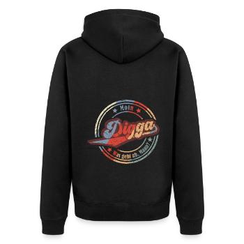 Moin Digga (What-Goes-From-Man Edition) - Veste à capuche bio Premium Unisexe - noir - Dos - Nico (187cm)