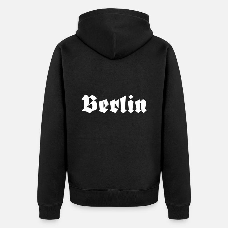 Berlin - Veste à capuche bio Premium Unisexe - noir