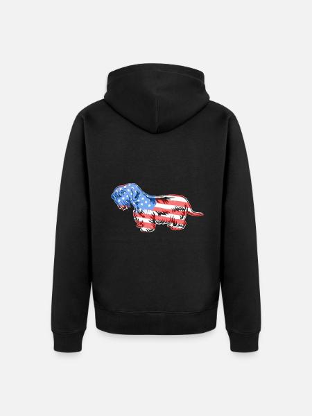 Sealyham Terrier Sealyham Terrier Flag - Unisex Premium Organic Zip Hoodie - black