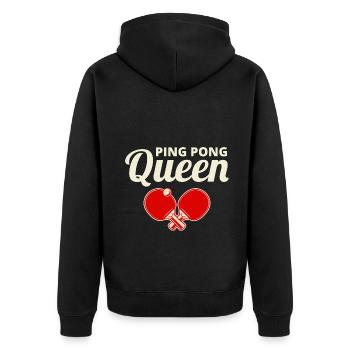 Ping Pong Master Entraîneur de Tennis de Table Paddle Player - Veste à capuche bio Premium Unisexe - noir - Dos - Nico (187cm)