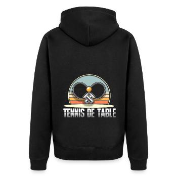 tennis de table - Veste à capuche bio Premium Unisexe - noir - Dos - Nico (187cm)