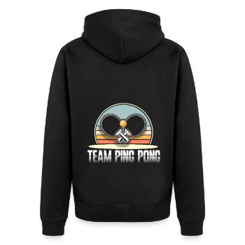Tennis de table Ping Pong Équipe - Veste à capuche bio Premium Unisexe - noir - Dos - Nico (187cm)