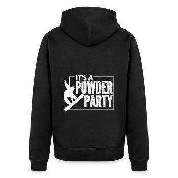 Skiing Snowboard Mountains Holiday Snow Freestyle - Unisex Premium Organic Zip Hoodie - black - Back - Nico (187cm)
