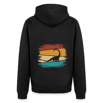 Dino Dinosaure - Veste à capuche bio Premium Unisexe - noir - Dos - Nico (187cm)