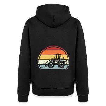 Excavatrice - Veste à capuche bio Premium Unisexe - noir - Dos - Nico (187cm)