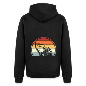 Excavatrice - Veste à capuche bio Premium Unisexe - noir - Dos - Nico (187cm)