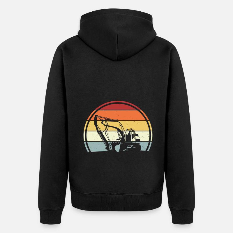 Excavatrice - Veste à capuche bio Premium Unisexe - noir