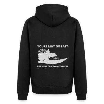 Airboat Fanboat Airboating Planeboat Bateau de marais - Veste à capuche bio Premium Unisexe - noir - Dos - Nico (187cm)