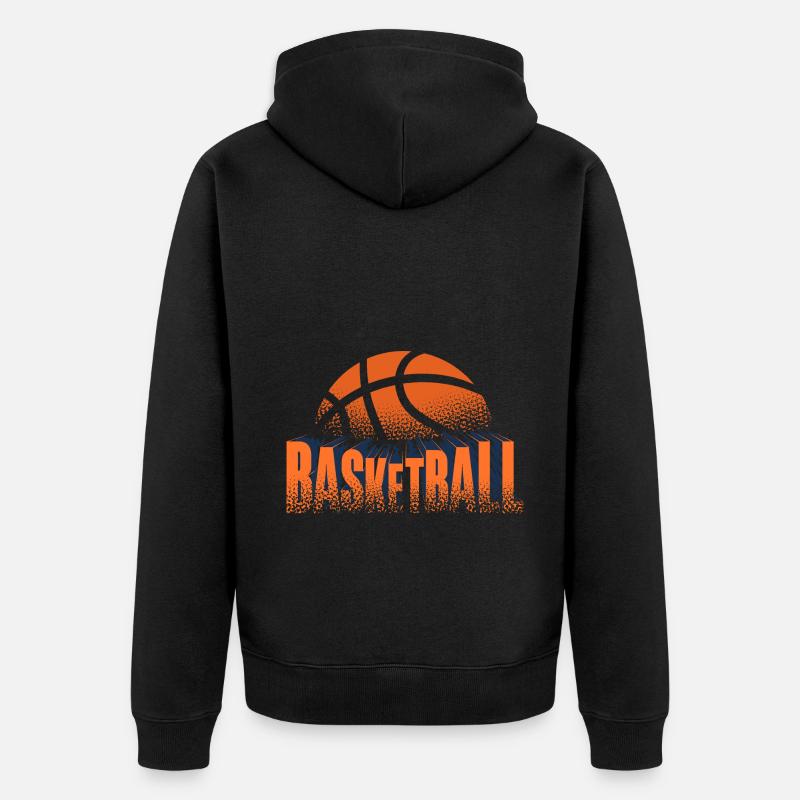Joueurs de basket-ball - Veste à capuche bio Premium Unisexe - noir