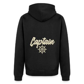 Capitaine Voilier Bateau à moteur Bateau Marin - Veste à capuche bio Premium Unisexe - noir - Dos - Nico (187cm)