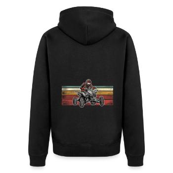 Quad VTT Tout-terrain Quad Riders - Veste à capuche bio Premium Unisexe - noir - Dos - Nico (187cm)