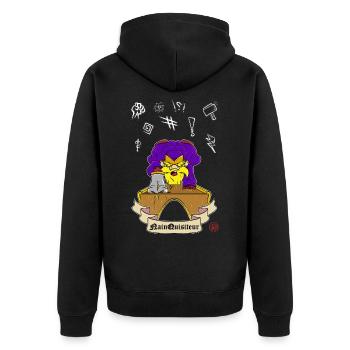 Dwarf Inquisitor - Dwarf Quisitor - Unisex Premium Organic Zip Hoodie - black - Back - Nico (187cm)