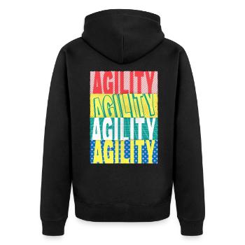 Agility Dog Sport Dog Sports Dog Training - Veste à capuche bio Premium Unisexe - noir - Dos - Nico (187cm)