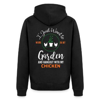 Hobby gardeners, fruit and vegetable gardeners - Unisex Premium Organic Zip Hoodie - black - Back - Nico (187cm)