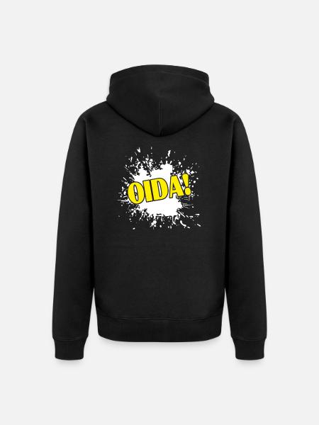 OIDA - Unisex Premium Bio Zip Hoodie - Schwarz