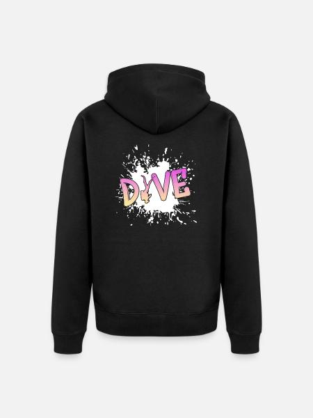 tauchen diving - Unisex Premium Bio Zip Hoodie - Schwarz