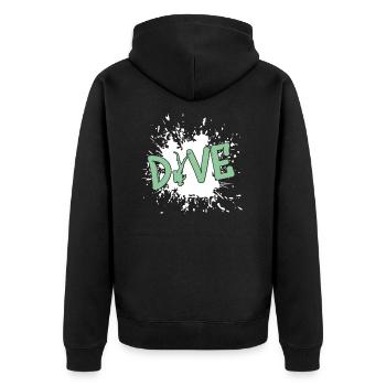 Tauchen Taucher Diving Scuba Diver - Unisex Premium Bio Zip Hoodie - Schwarz - Hinten - Nico (187cm)