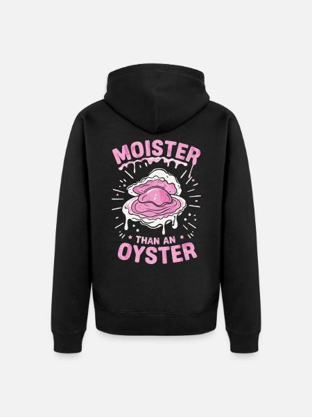 Moister Oyster - Unisex Premium Organic Zip Hoodie - black