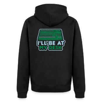 Sound engineer DJ mixer mixer sound guy gift - Unisex Premium Organic Zip Hoodie - black - Back - Nico (187cm)