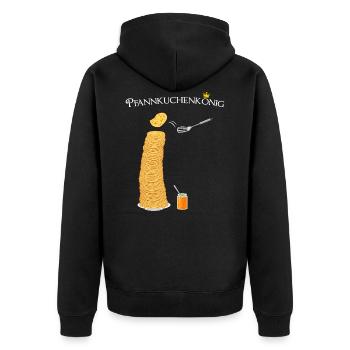 Pancakes, pancake king, hobby cook, cooking - Unisex Premium Organic Zip Hoodie - black - Back - Nico (187cm)