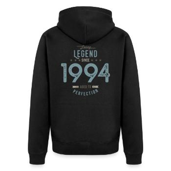 1994 Born in 1994 Birthday - Unisex Premium Organic Zip Hoodie - black - Back - Nico (187cm)
