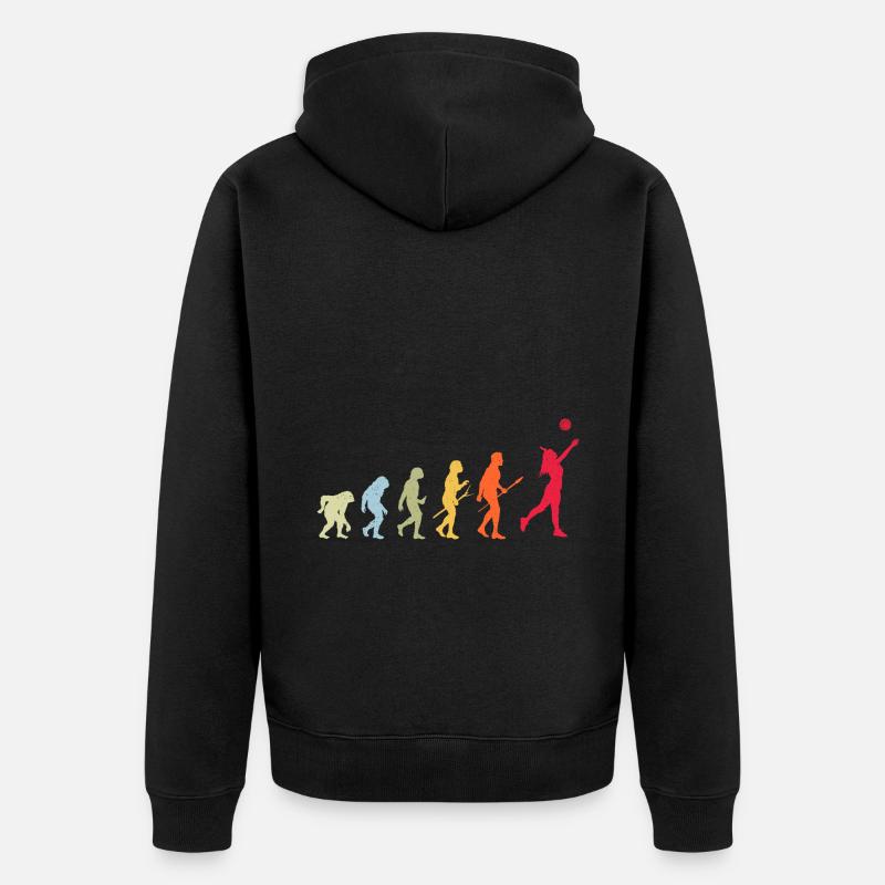 Évolution du volleyball - Veste à capuche bio Premium Unisexe - noir