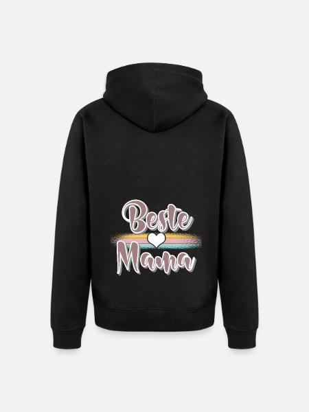 Mama - Unisex Premium Bio Zip Hoodie - Schwarz